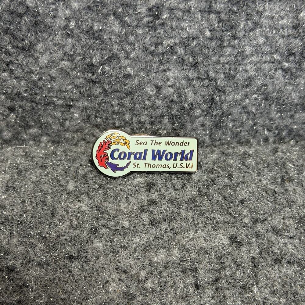 Coral World Ocean Park St. Thomas Virgin Islands Travel Souvenir Pin Lapel Pin
